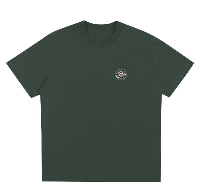 Rooted In Devon Green Cow Tee