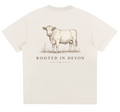 Rooted In Devon White Cow Tee