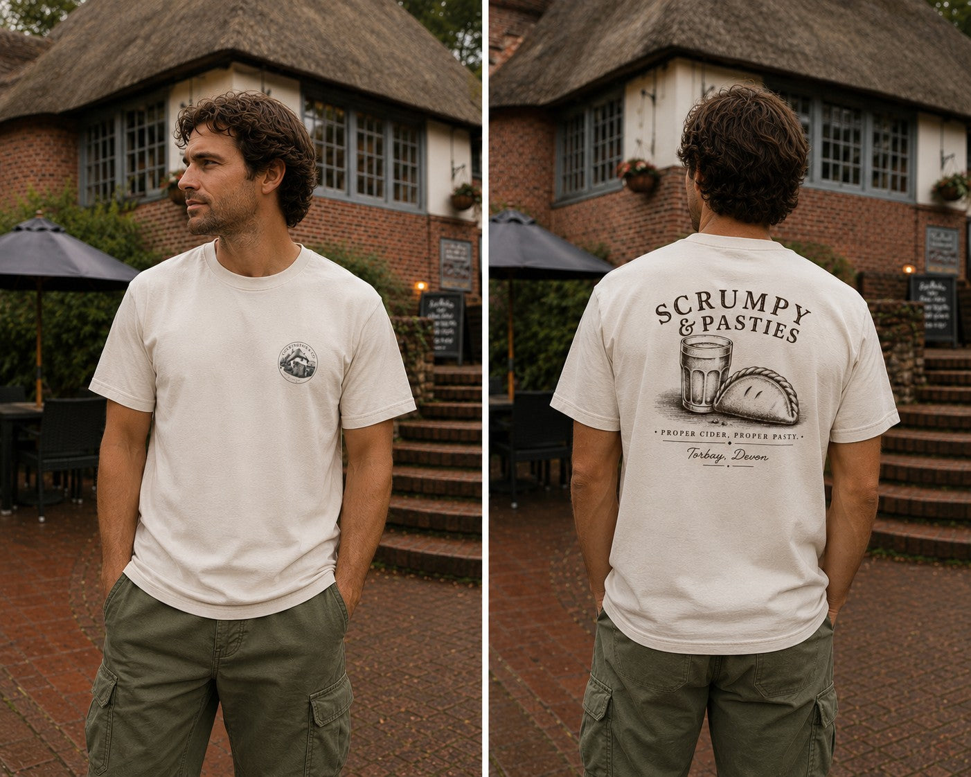 Scrumpy & Pasties White Tee