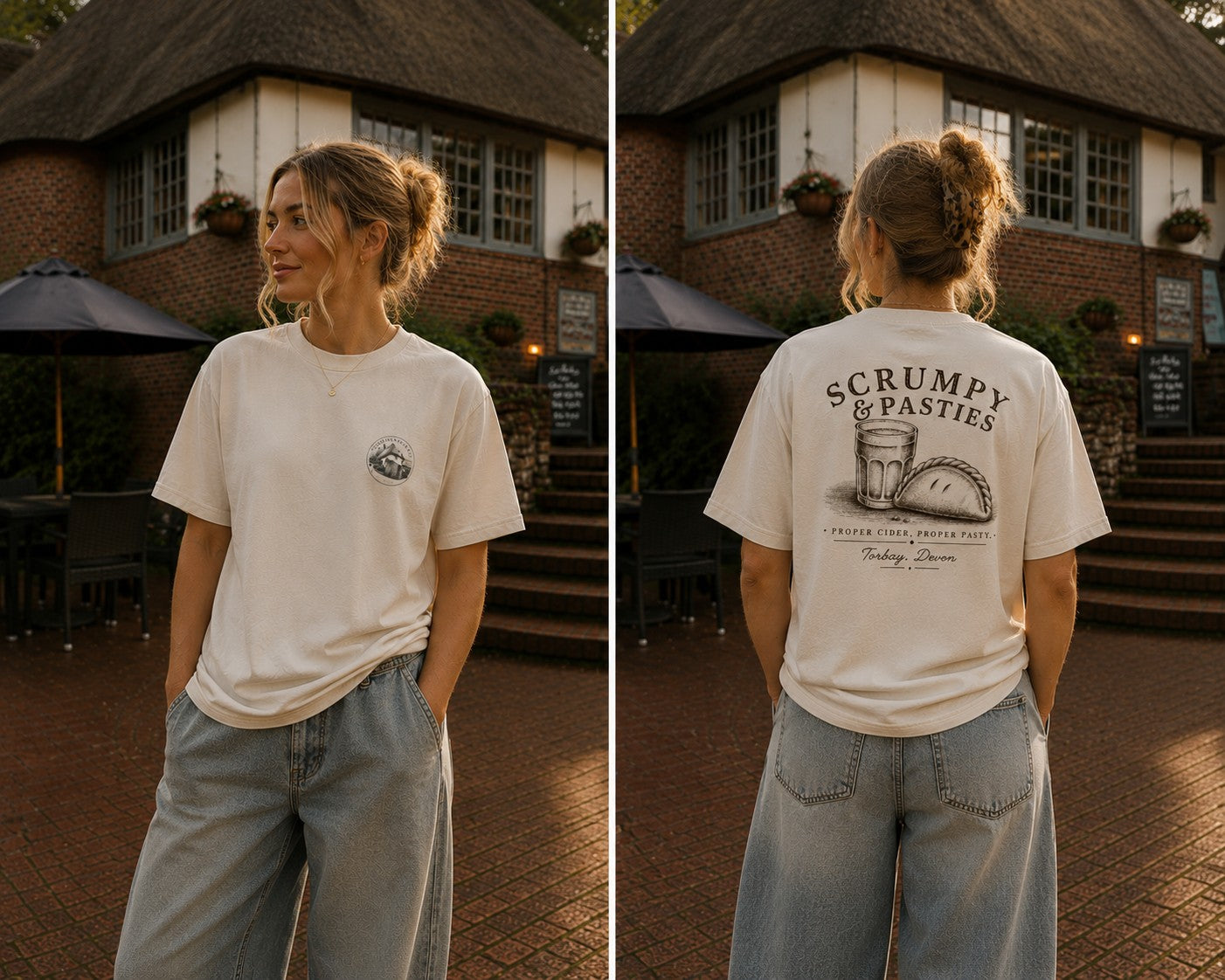Scrumpy & Pasties White Tee